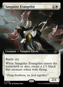 2x Sanguine Evangelist - Extended Art LCI LP MTG - Image 1