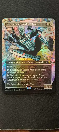 Spectacular Spider-Man MTG 0237 textured borderless holo foil - Image 1