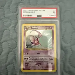 2001 Pokemon Neo Discovery Espeon Holo #1/75 PSA 5 - Image 1