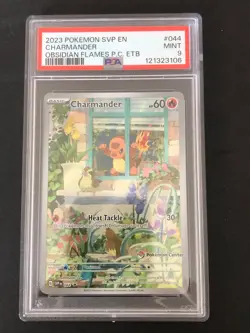 PSA 9, Charmander Pokemon Center Obsidian Flames ETB Svp En #044 PC Promo - Image 1