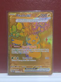 Pikachu ex 179/131 Hyper Rare GOLD Pokemon TCG Prismatic Evolutions - Image 1