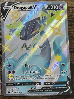 Pokemon Dragapult V SWSH096 Shining Fates Holo Black Star Promo NM - Image 1