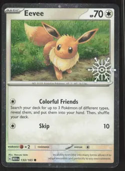 Pokemon TCG 2025 Advent Calendar Promo #133/165 Eevee NM - Image 1