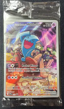 2025 Pokemon Destined Rivals Team Rocket’s Wobbuffet 203 Promo Sealed - Image 1