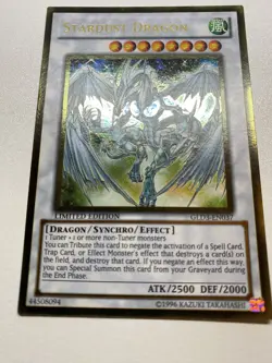 Yu-Gi-Oh! Stardust Dragon Ultra Rare Limited Edition GLD3-EN037 MP - Image 1