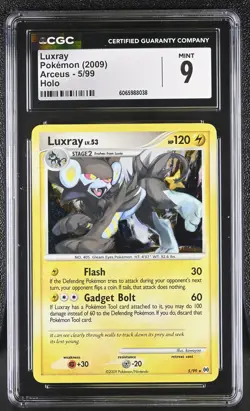 CGC 9 Luxray 5/99 Holo Arceus Pokemon Card - Image 1