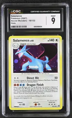 CGC 9 Salamence 18/132 Holo BLEED Secret Wonders Pokemon Card - Image 1
