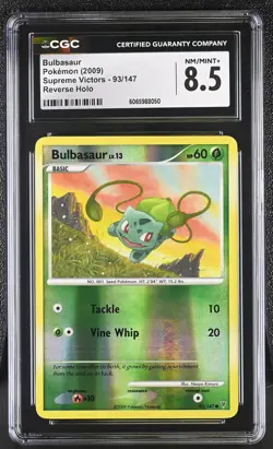 CGC 8.5 Bulbasaur 93/147 Reverse Holo Supreme Victors Pokemon Card - Image 1