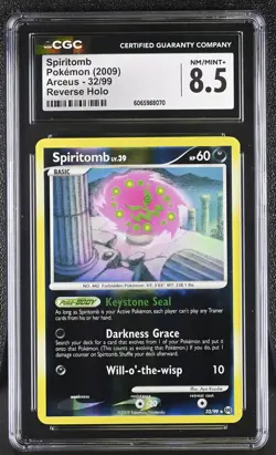 CGC 8.5 Spiritomb 32/99 Reverse Holo Arceus Pokemon Card - Image 1