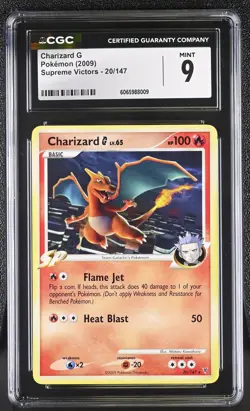 CGC 9 Charizard G 20/147 Regular Rare Supreme Victors Pokemon Card - Image 1