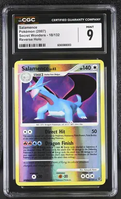 CGC 9 Salamence 18/132 Reverse Holo Secret Wonders Pokemon Card - Image 1
