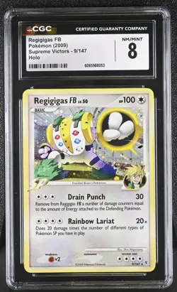 CGC 8 Regigigas FB 9/147 Holo Supreme Victors Pokemon Card - Image 1
