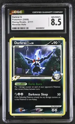 CGC 8.5 Darkrai G 3/111 Reverse Holo Rising Rivals Pokemon Card - Image 1