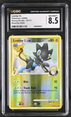 CGC 8.5 Luxray GL 9/111 Reverse Holo Rising Rivals Pokemon Card - Image 1