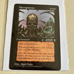 MTG Magic The Gathering - Necropotence - Oversized Enchantment 6x9 Promo Card - Image 1