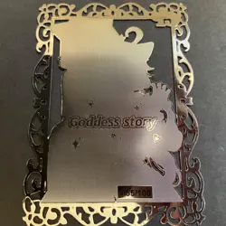 Goddess Story Gold METAL Card - Serial Number #/100! Anime Girl Bikini Azure - Image 5