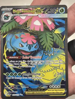 Pokemon TCG Mega Venusaur EX 155/132 Mega Evolution ENGLISH Pokemon Card NM - Image 1