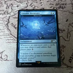 UNSTABLE HARMONICS (RHYSTIC STUDY) Secret Lair Magic MTG MINT CARD - Image 2