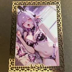 Goddess Story Gold METAL Card - Serial Number #/100! Anime Girl Bikini Azure - Image 1