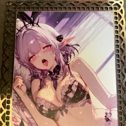 Goddess Story Gold METAL Card - Serial Number #/100! Anime Girl Bikini Azure - Image 2