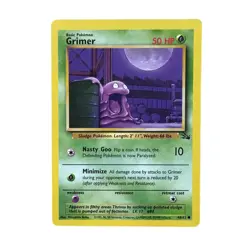 Pokemon Card Grimer 48/62 - Base Set - WOTC - Vintage Collectible MP/LP - Image 1