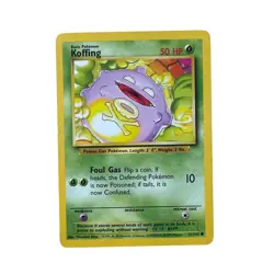 Koffing 51/102 Pokemon Card Base Set Unlimited Edition WOTC TCG MP/LP - Image 1