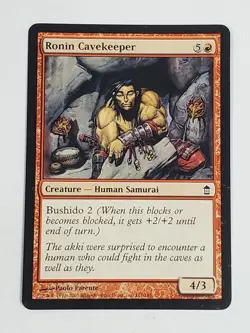 MTG Ronin Cavekeeper (Saviors of Kamigawa/Red/C) - BGM - Image 1