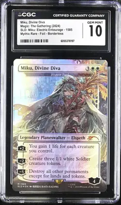 ELSPETH TIREL Secret Lair Miku, Divine Diva Foil Mythic CGC 10 MTG - Image 1