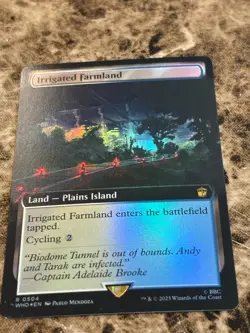 IRRIGATED FARMLAND Magic the Gathering MTG Dr Who Extended Art Foil - Image 1
