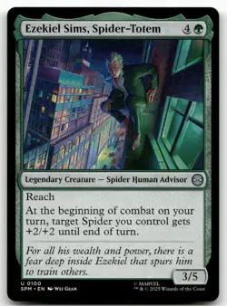 X4 Ezekiel Sims, Spider-Totem U Marvel's Spider-Man 100 MTG NM PLAYSET - Image 1