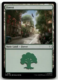 X4 Forest L Marvel's Spider-Man 198 MTG NM X4 - Image 1