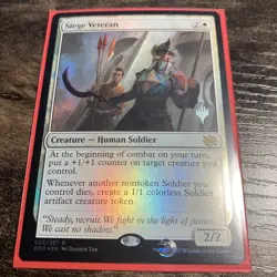 Siege Veteran Brother's War - Magic the Gathering Mtg White foil - Image 1