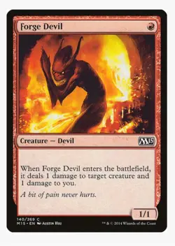 Forge Devil MTG M15 LP | Pauper EDH ETB Removal Ping Goblins Kuldotha Red - Image 1