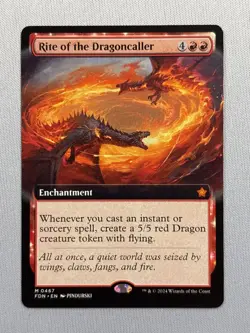 Rite of the Dragoncaller - (Extended Art) - Foundations - NM MTG - Image 1