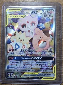 Pokemon Cosmic Eclipse Togepi Cleffa Igglybuff GX 143a/236 Tag Team Full Alt Art - Image 1