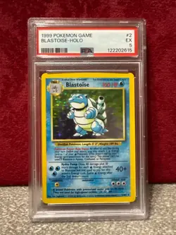 Pokemon TCG Blastoise - Holo #2, Base Set PSA 5 - Image 1