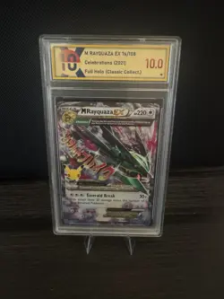 2021 POKEMON CELEBRATIONS CLASSIC COLL #76 M RAYQUAZA EX 10xcardgrading.com - Image 1