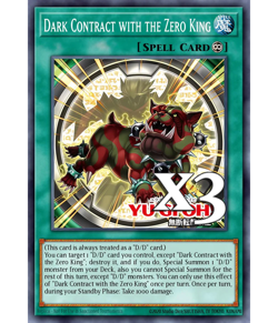 3X Dark Contract With The Zero King DOOD-EN054 C NM 1st Ed Yugioh - Image 1