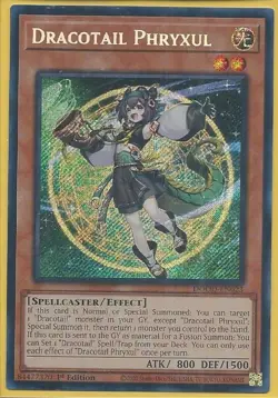 Yugioh Dracotail Phryxul DOOD-EN023 1st Edition Secret Rare NM On Hand - Image 1