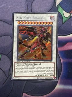 Red Nova Dragon CT07-EN005 Secret Rare Limited Edition Yugioh MP - Image 1