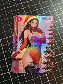 Nico One Piece Custom Christmas Xmas Rare Sexy TCG Waifu Card GYAT OPPAI - Image 1