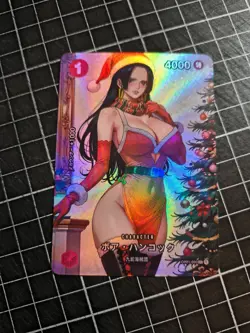 Boa Hancock One Piece Custom Christmas Xmas Rare Sexy TCG Waifu Card GYAT OPPAI - Image 1