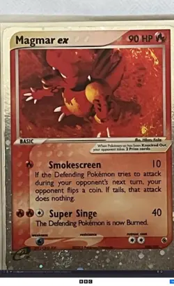 Pokemon TCG Magmar EX Ruby & Sapphire Holo Ultra Rare Card 100/109( BIG SWIRL ) - Image 1