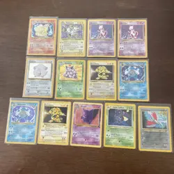 Pokemon Wotc TCG Card Lot Of 13 Vintage From Heavy Play To Near Mint YGA Cards - Image 1