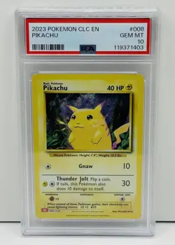 🔥PSA 10 GEM MINT Pikachu Trading Card Game Pokemon CLC #008🔥 - Image 1