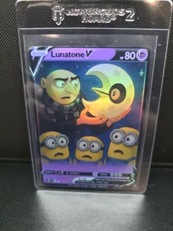 CUSTOMmade madeTOorder full art holo pokemon card PTL700 Lunatone - Image 1