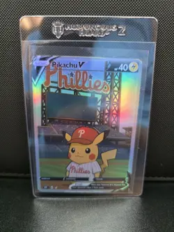 CUSTOMmade madeTOorder full art holo pokemon card PTL732 Pikachu Phillies - Image 1