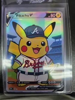 CUSTOMmade madeTOorder full art holo pokemon card PTL695 Pikachu Braves - Image 1