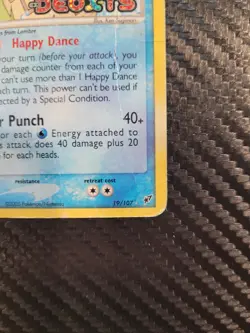 2005 Pokemon Card TCG Ludicolo 19/107 Reverse Holo Rare STAMPED (DAMAGED) - Image 2