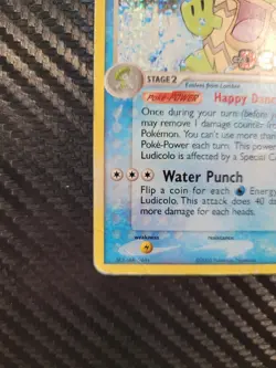 2005 Pokemon Card TCG Ludicolo 19/107 Reverse Holo Rare STAMPED (DAMAGED) - Image 5